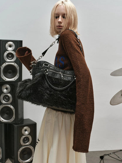 Outmode Furever Punk Textured Tote