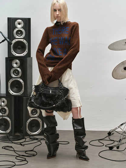 Outmode Furever Punk Textured Tote