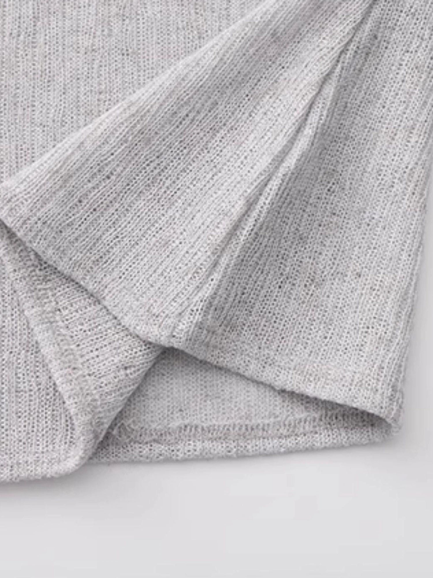Outmode Light Gray Off Shoulder Cotton Dress