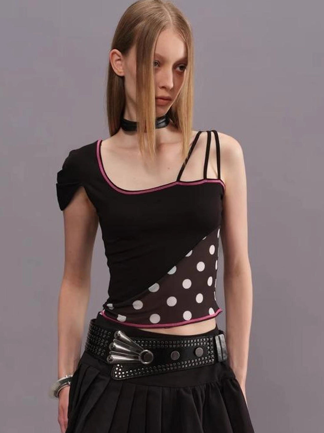 Off Shoulder Polka Dot Top