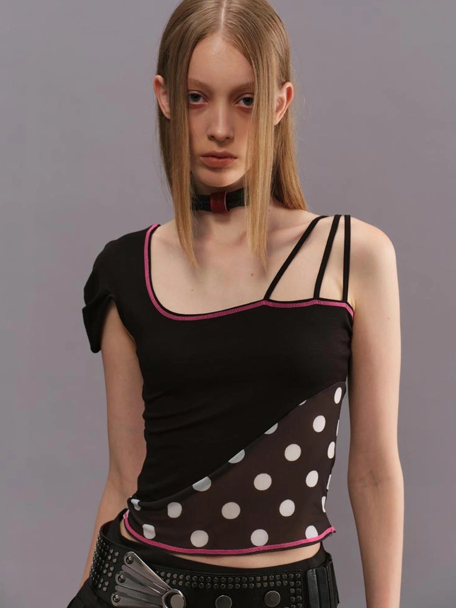 Off Shoulder Polka Dot Top
