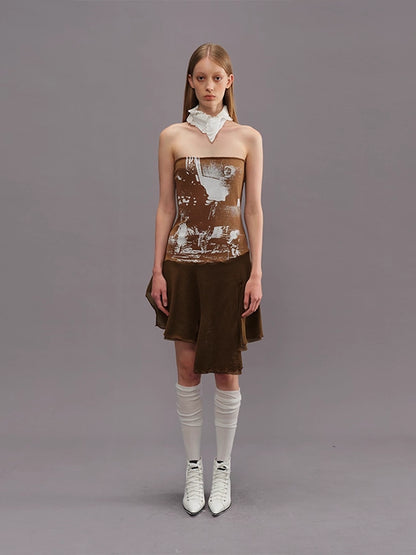 Outmode_Outmode_25ss_Knit_Paneled_Print_Bustier_Dress_V-neck_T-shirt_Long_Sleeve_MISSTT