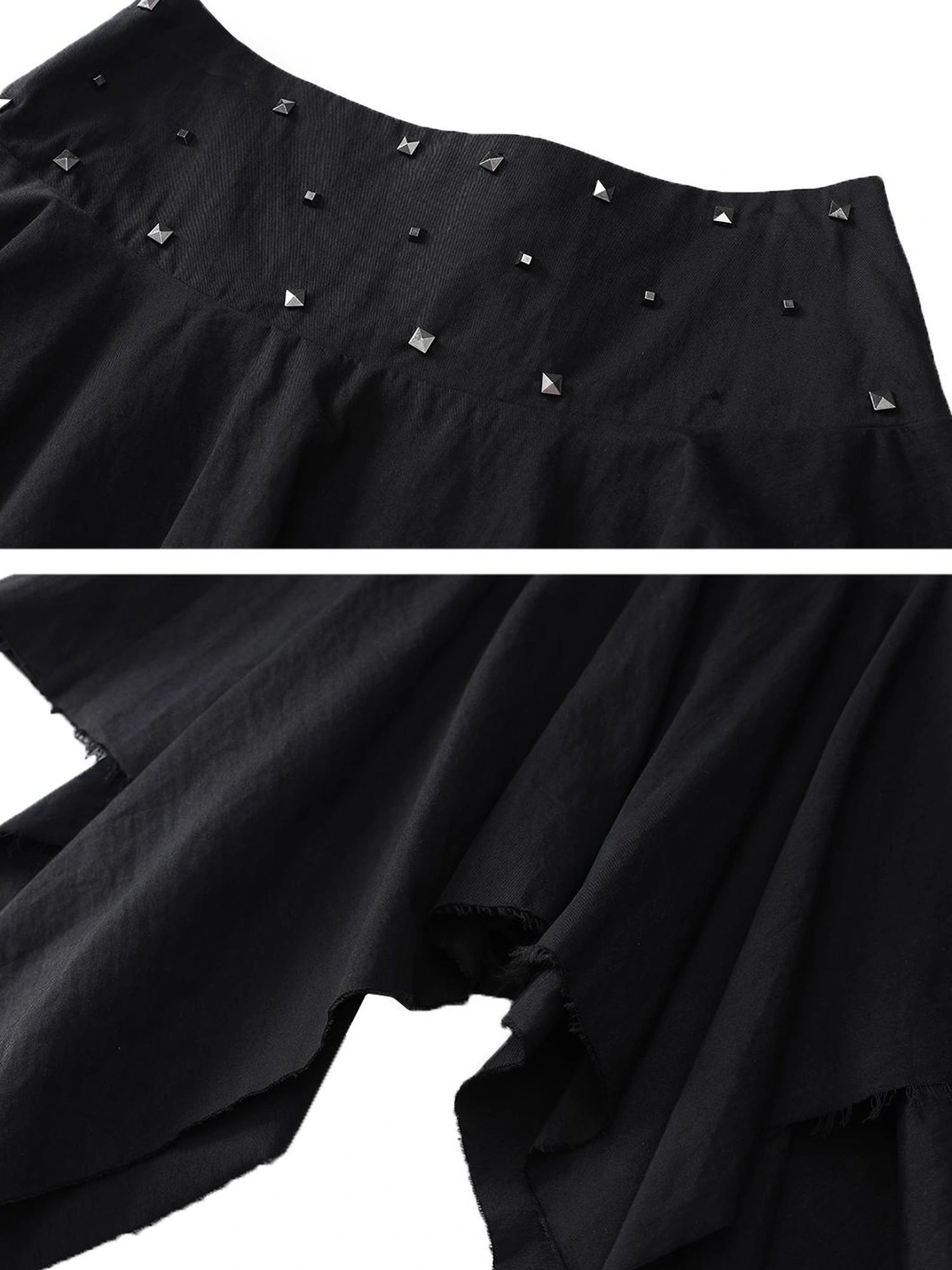 Punk Rock Ruffle Hem Skirt