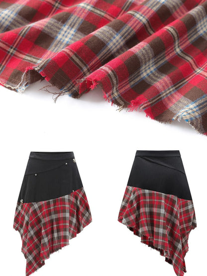 Outmode Rock N Roll Checkered Corset Set Skirt