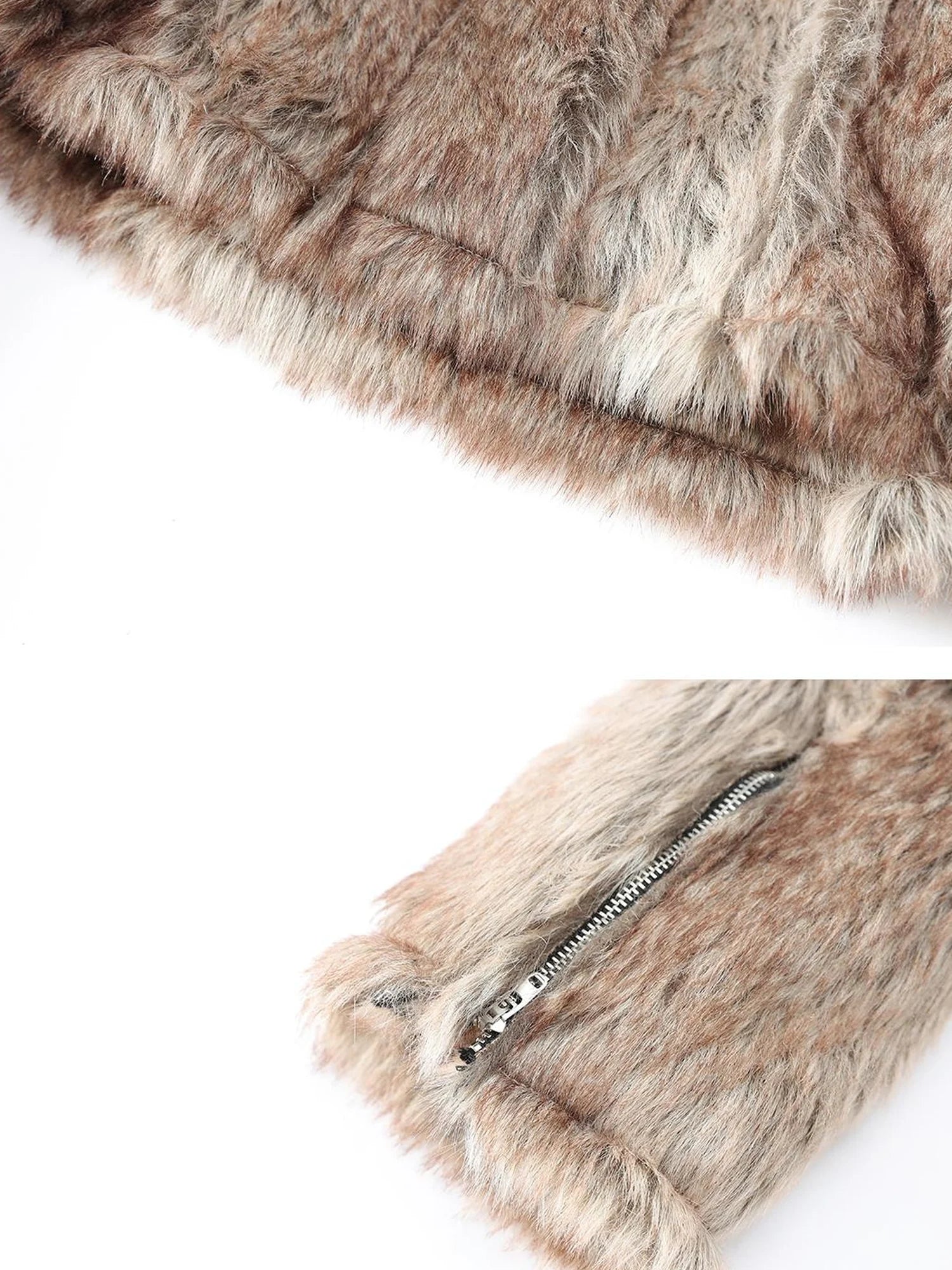 Outmode Rock N Roll Faux Fur Cropped Jacket