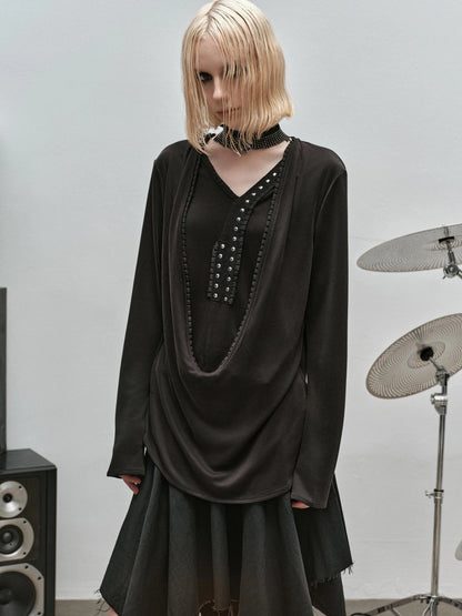 Outmode Rock N Roll Lace Trim Layered Top