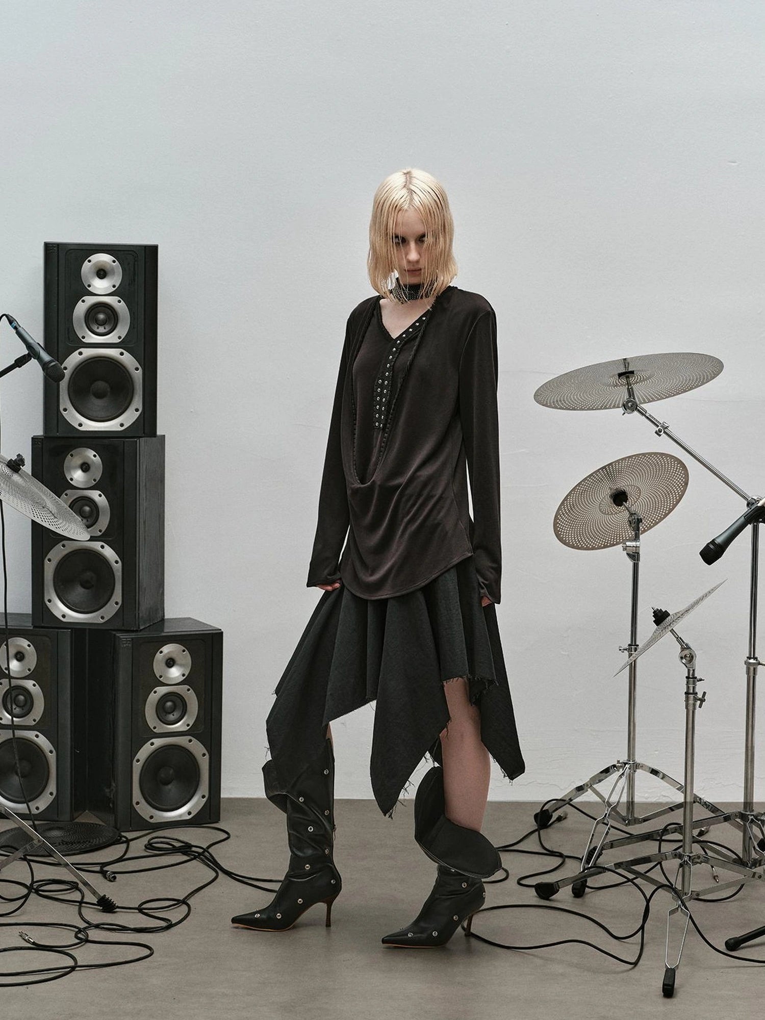 Outmode Rock N Roll Lace Trim Layered Top