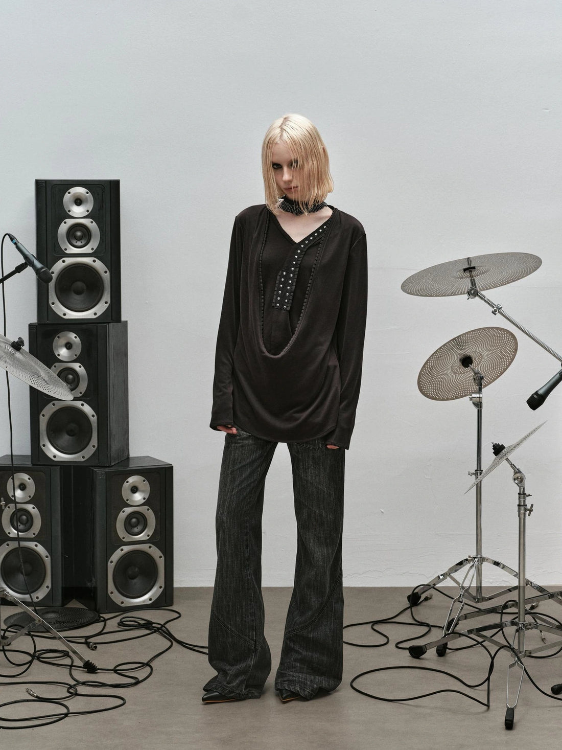 Outmode Rock N Roll Lace Trim Layered Top