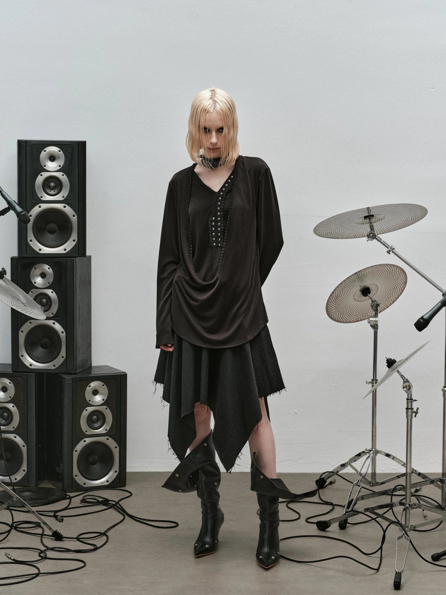 Outmode Rock N Roll Lace Trim Layered Top