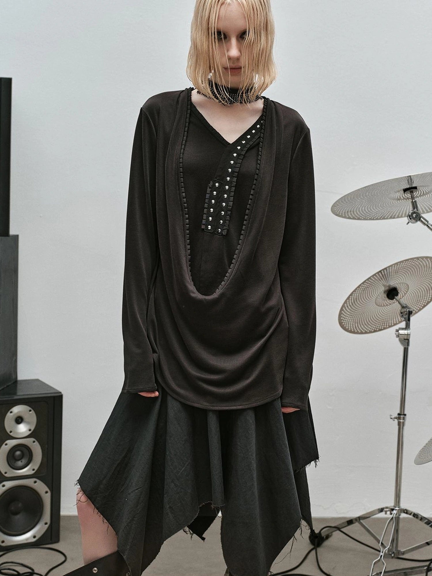 Outmode Rock N Roll Lace Trim Layered Top