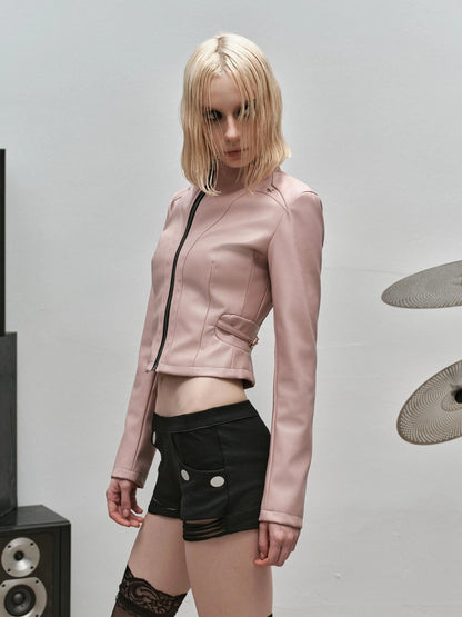 Outmode Rock N Roll Vegan Leather Biker Jacket