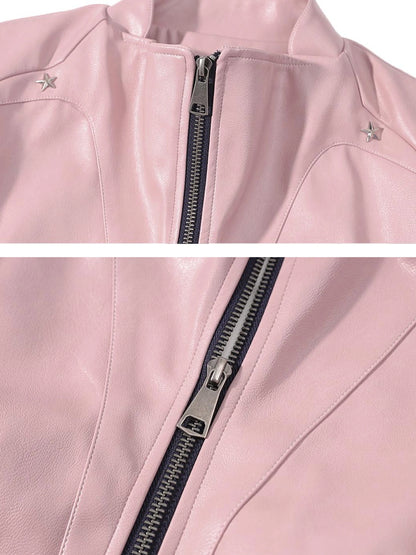 Outmode Rock N Roll Vegan Leather Biker Jacket