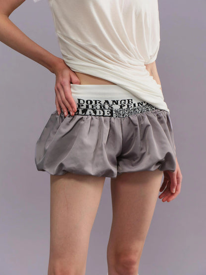 Outmode Silver Jacquard Bloomer Shorts