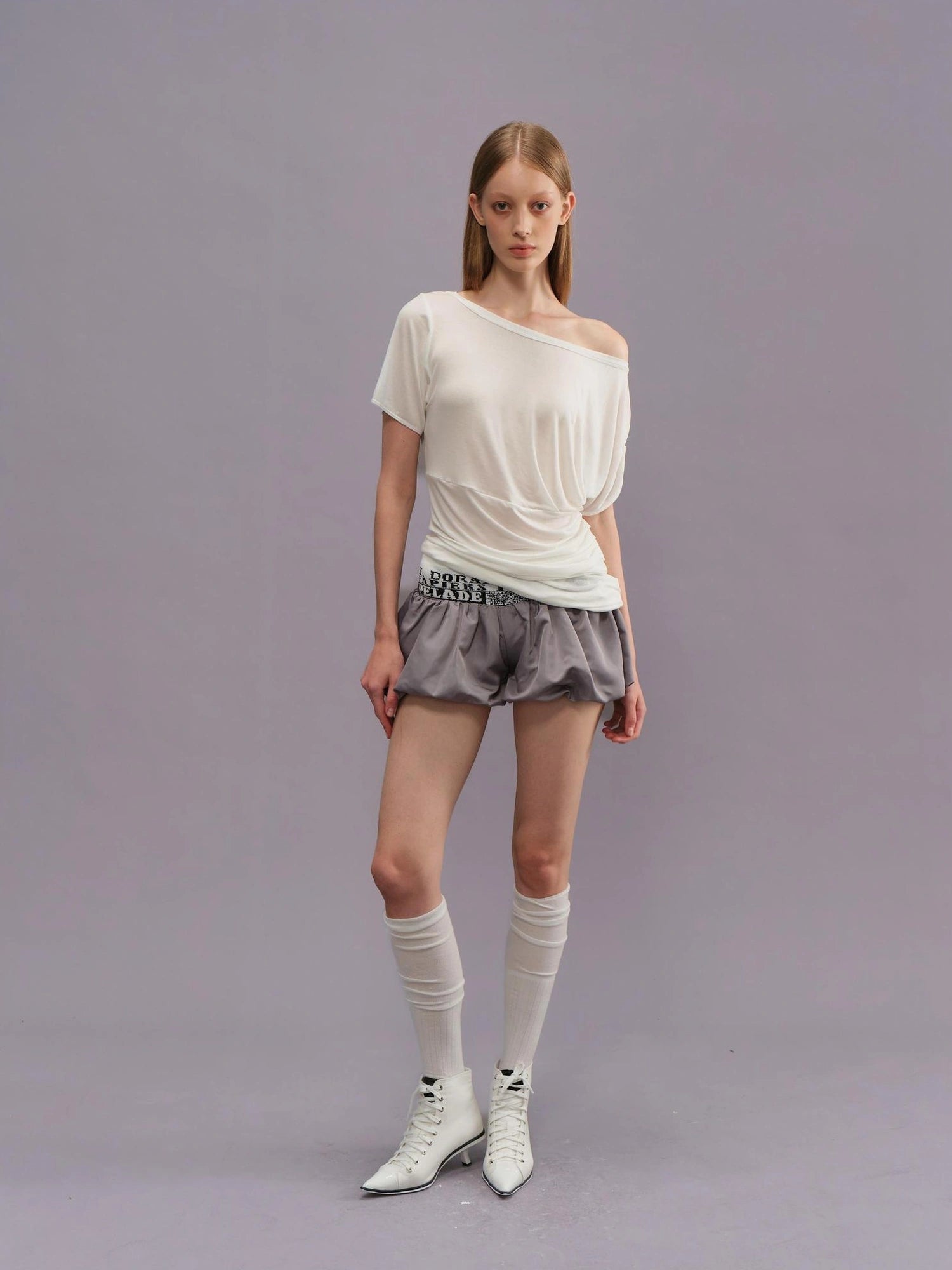Outmode Silver Jacquard Bloomer Shorts