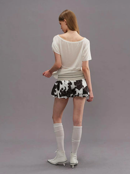 Outmode Slimming Floral Print Palazzo Shorts