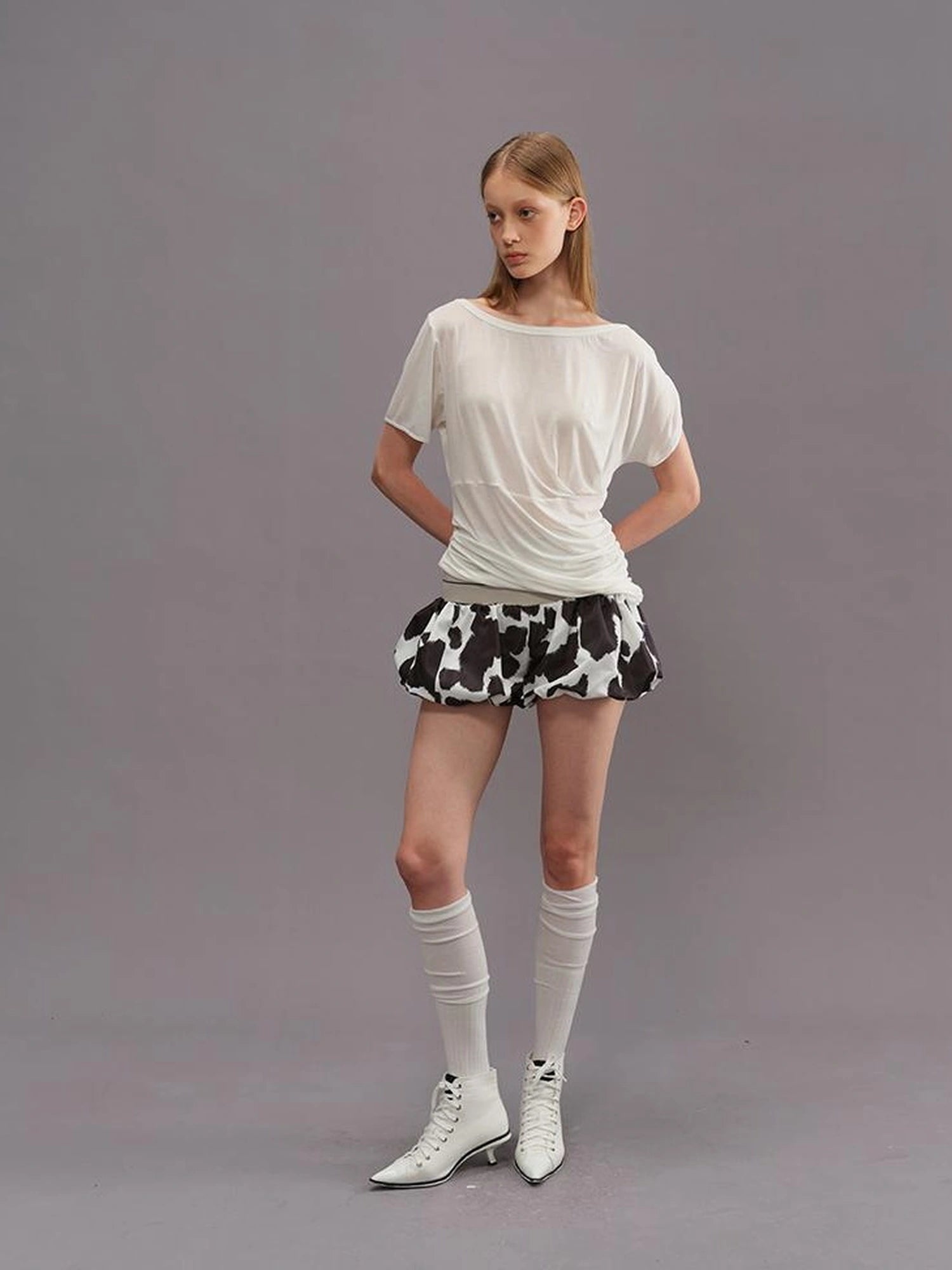 Outmode Slimming Floral Print Palazzo Shorts