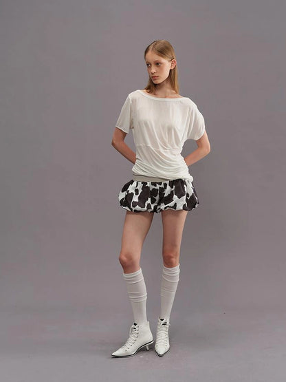 Outmode Slimming Floral Print Palazzo Shorts