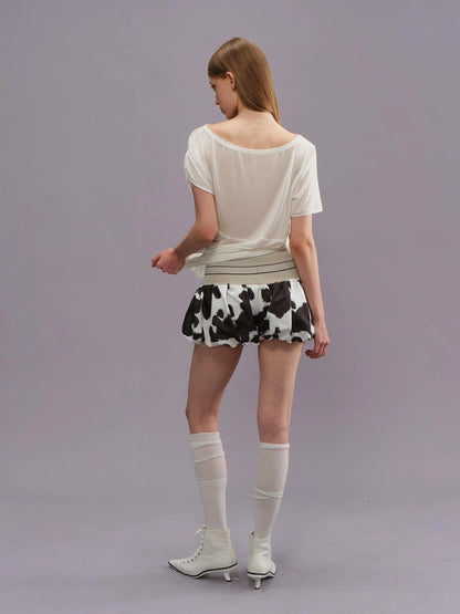 Outmode Slimming Floral Print Palazzo Shorts