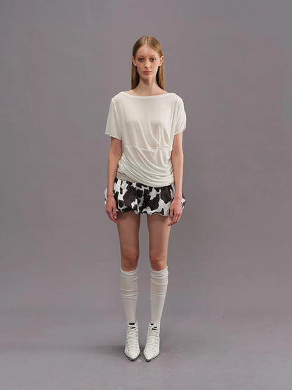 Outmode Slimming Floral Print Palazzo Shorts