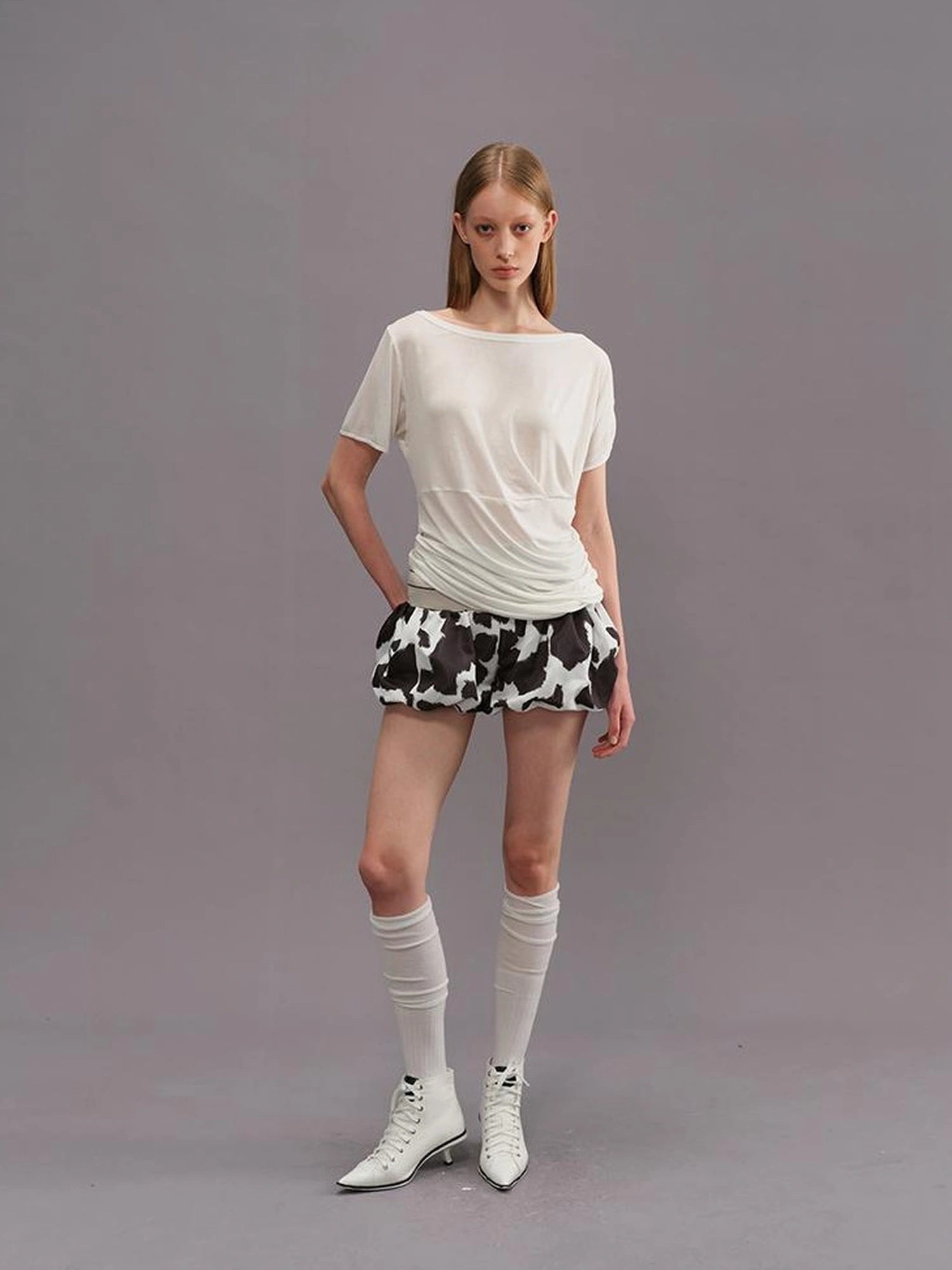 Outmode Slimming Floral Print Palazzo Shorts