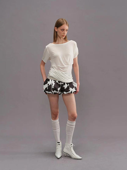 Outmode Slimming Floral Print Palazzo Shorts