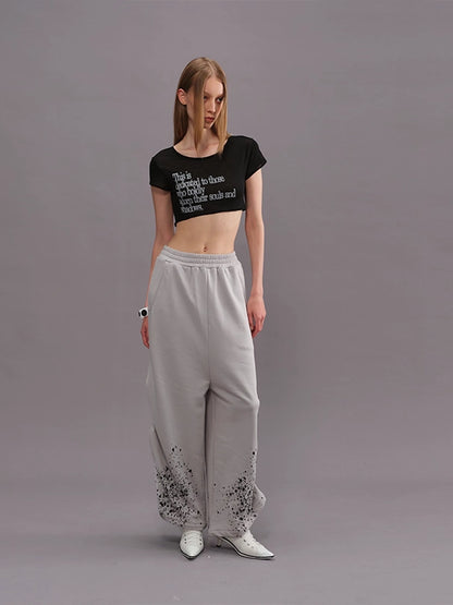 Outmode_Someone_Overboard_Splatter_Print_Low_Cropped_Joggers_MISSTT