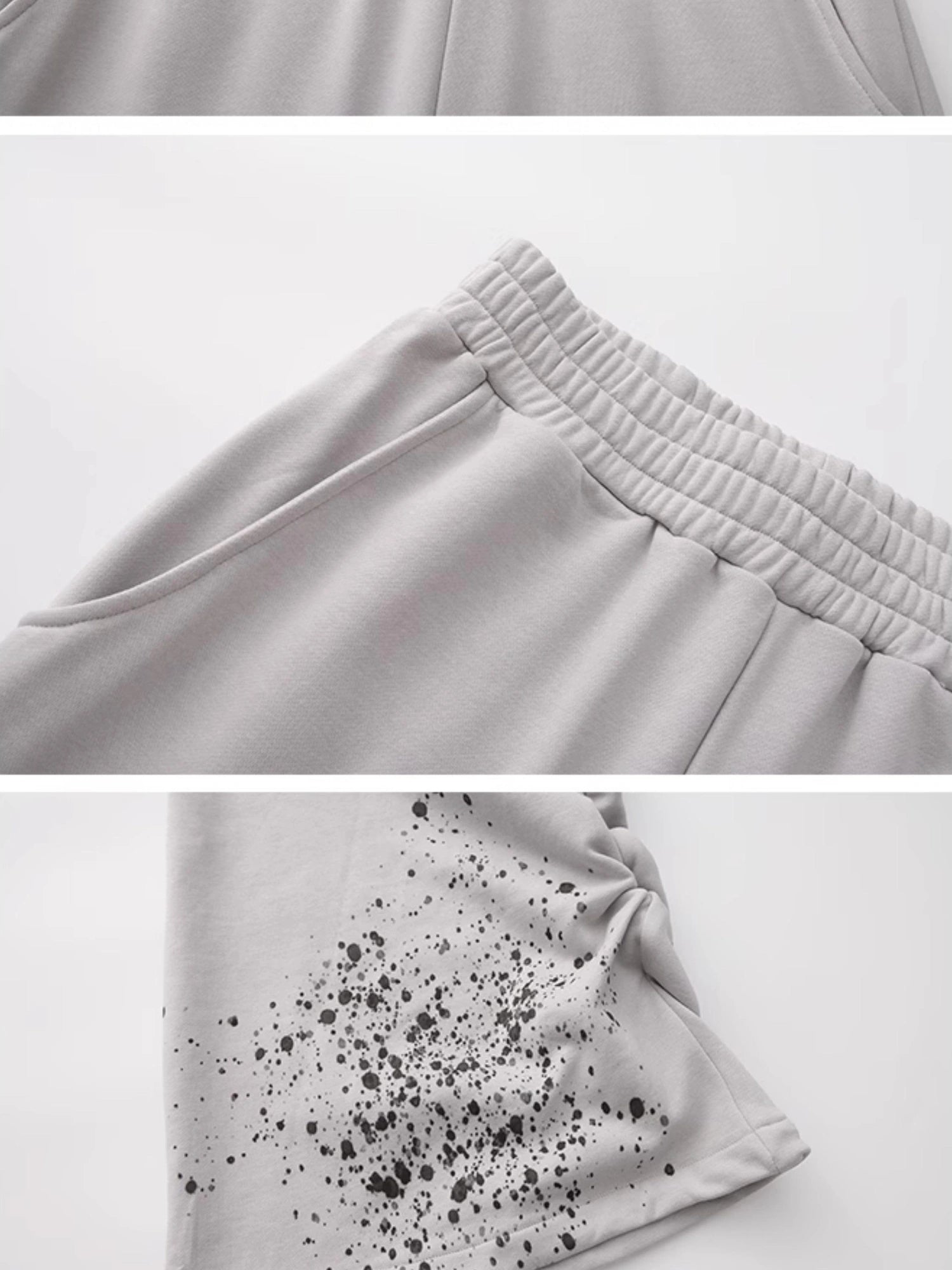 Outmode Someone Overboard Splatter Print Low Cropped Joggers