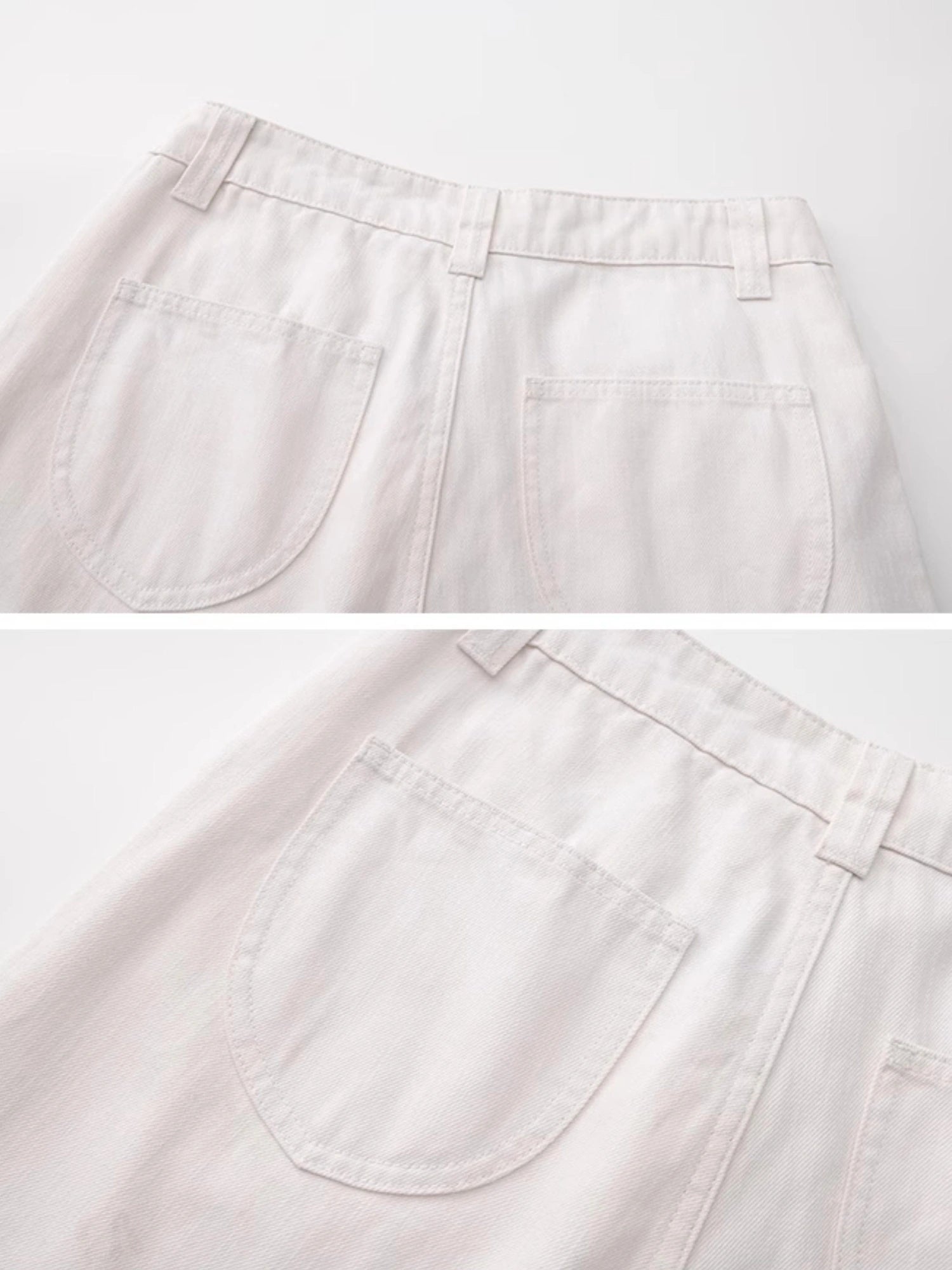 Outmode Vintage Speckled Denim Wide Leg Trousers