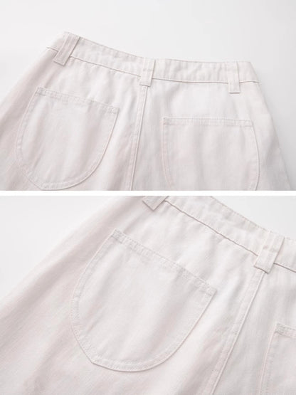 Outmode Vintage Speckled Denim Wide Leg Trousers