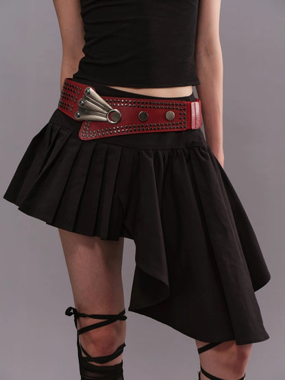Outmode_Watercolor_Pleated_Asymmetric_Equestrian_Skirt_MISSTT