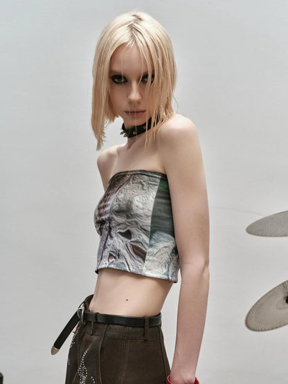 Outmode Wilderness Floral Bustier Top