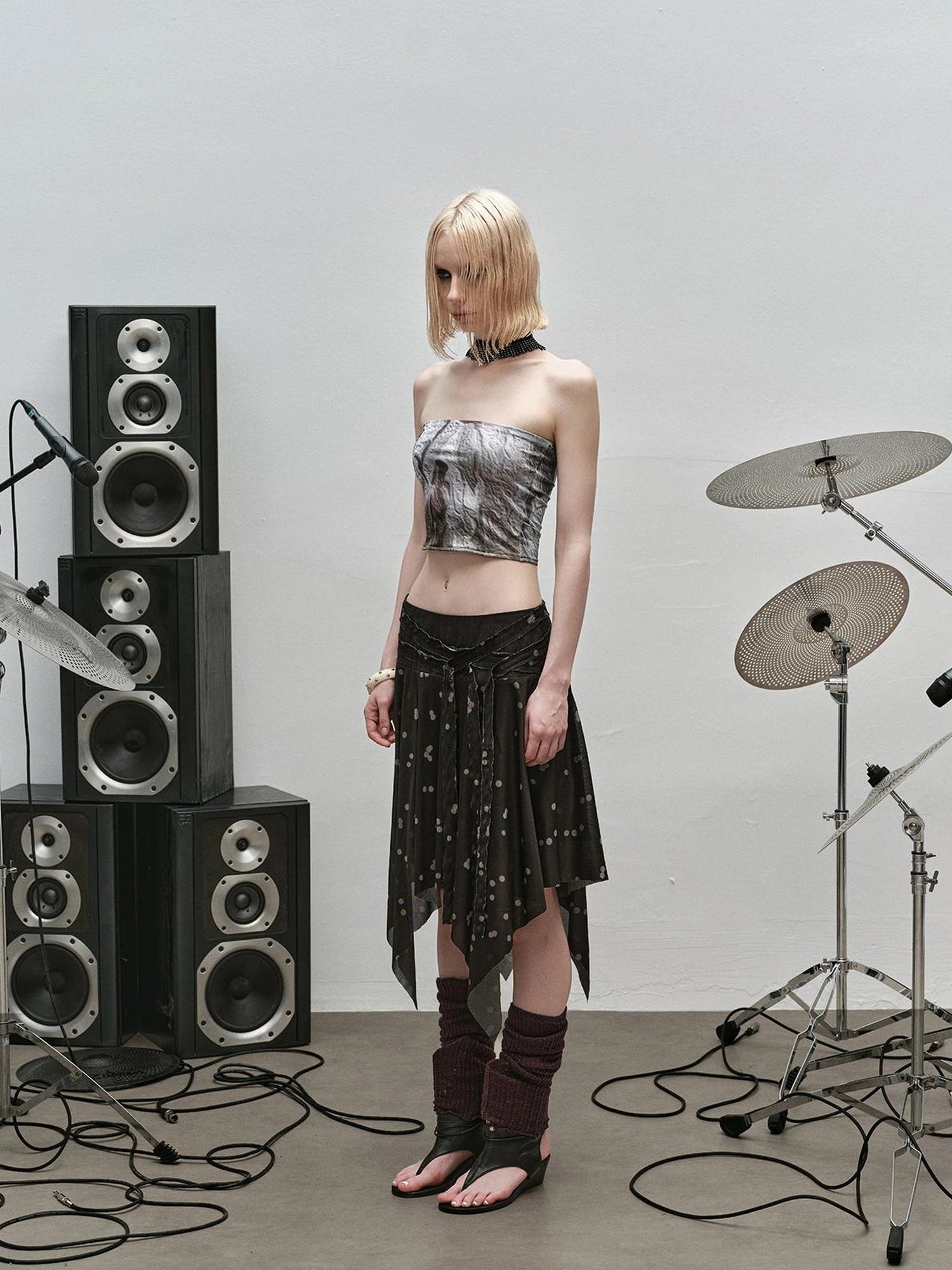 Outmode Wilderness Floral Bustier Top