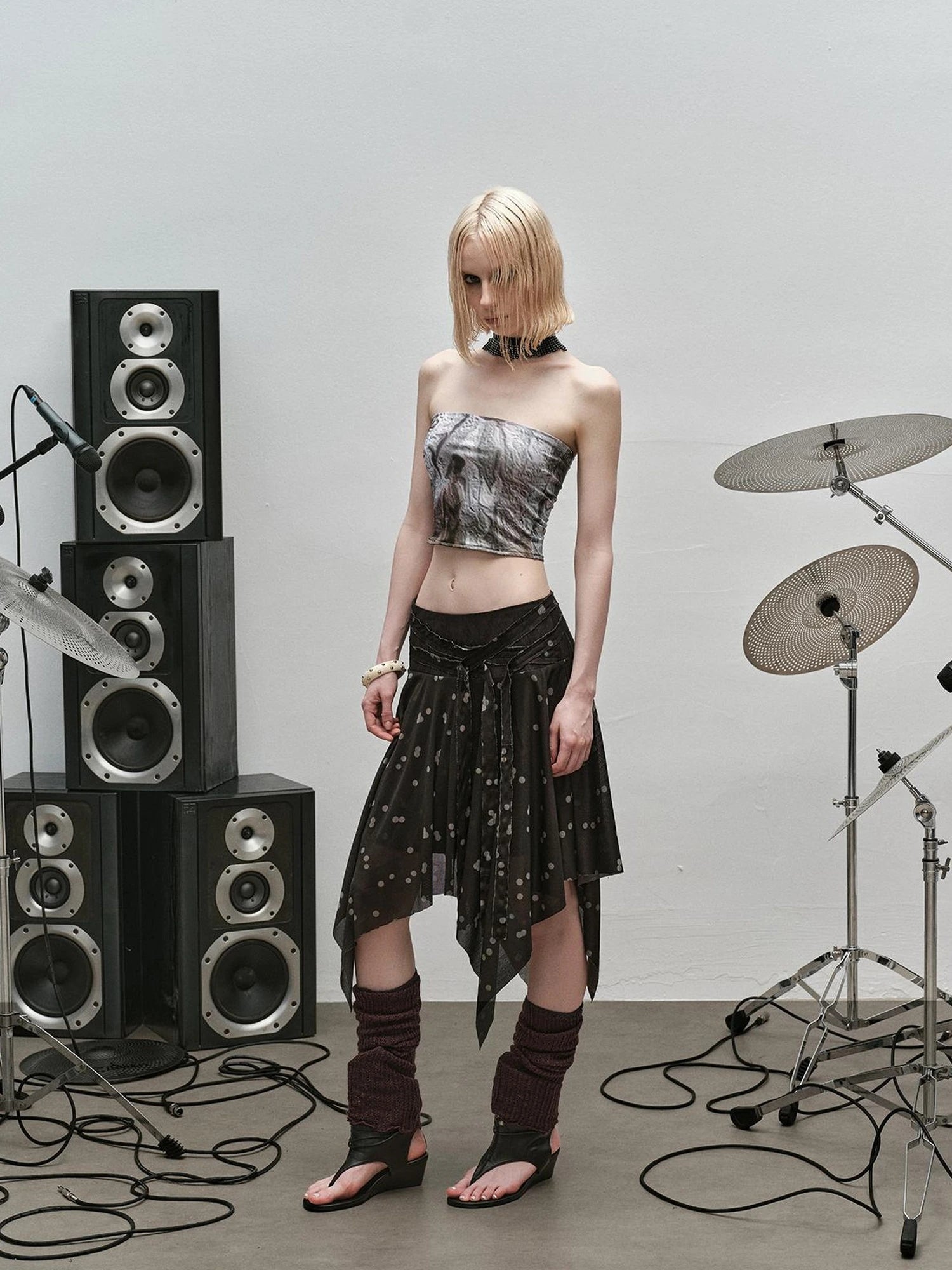 Outmode Wilderness Floral Bustier Top