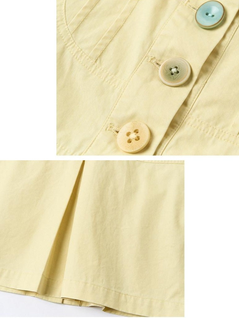 OuttheBlue 100% Cotton Vintage Slim Doll Collar Puff Sleeve Women Short Sleeve T-Shirts