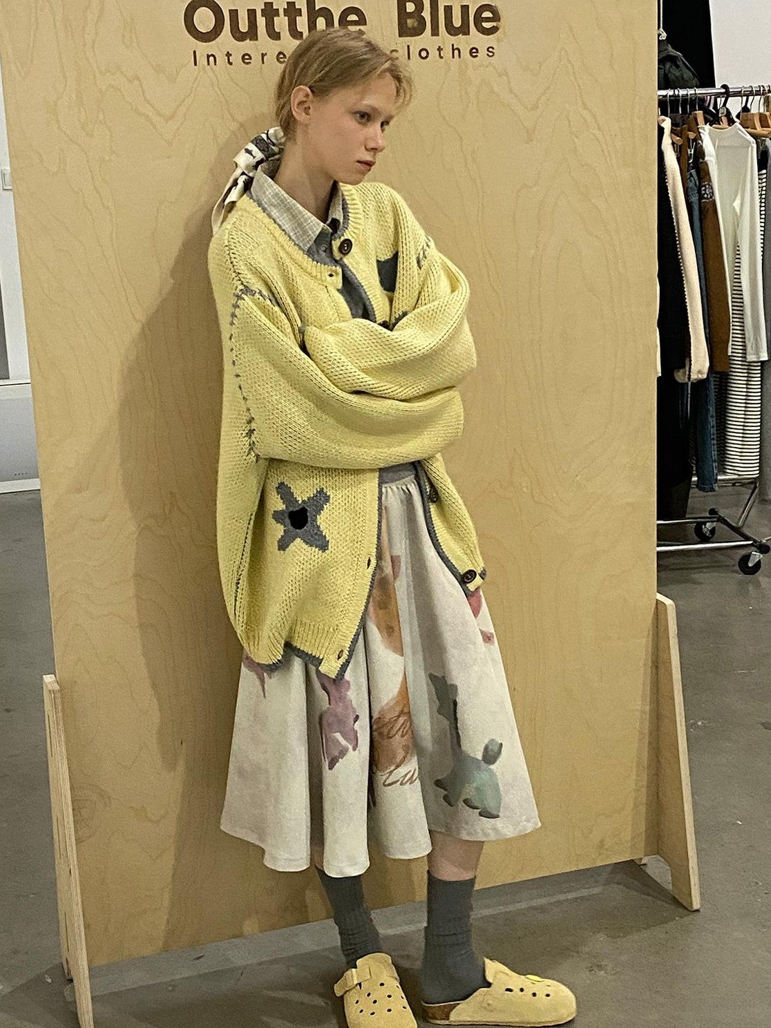 OuttheBlue 3d Floral Cat Embroidery Women&
