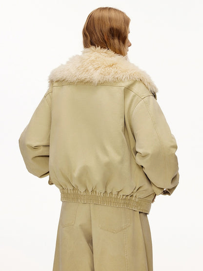 OuttheBlue 90 Percent White Duck Down Eco Casual Turn Down Collar Women Khaki Down Jacket