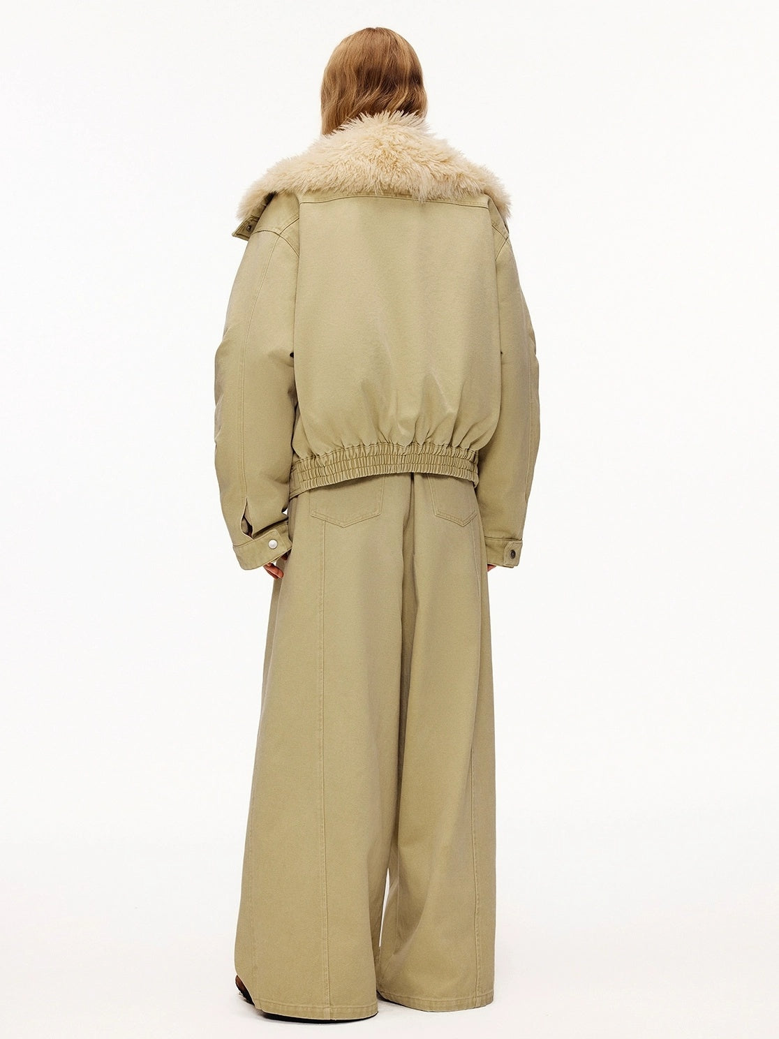 OuttheBlue 90 Percent White Duck Down Eco Casual Turn Down Collar Women Khaki Down Jacket