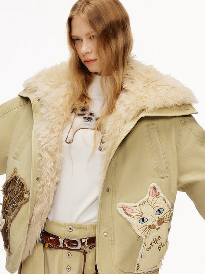 OuttheBlue 90 Percent White Duck Down Eco Casual Turn Down Collar Women Khaki Down Jacket