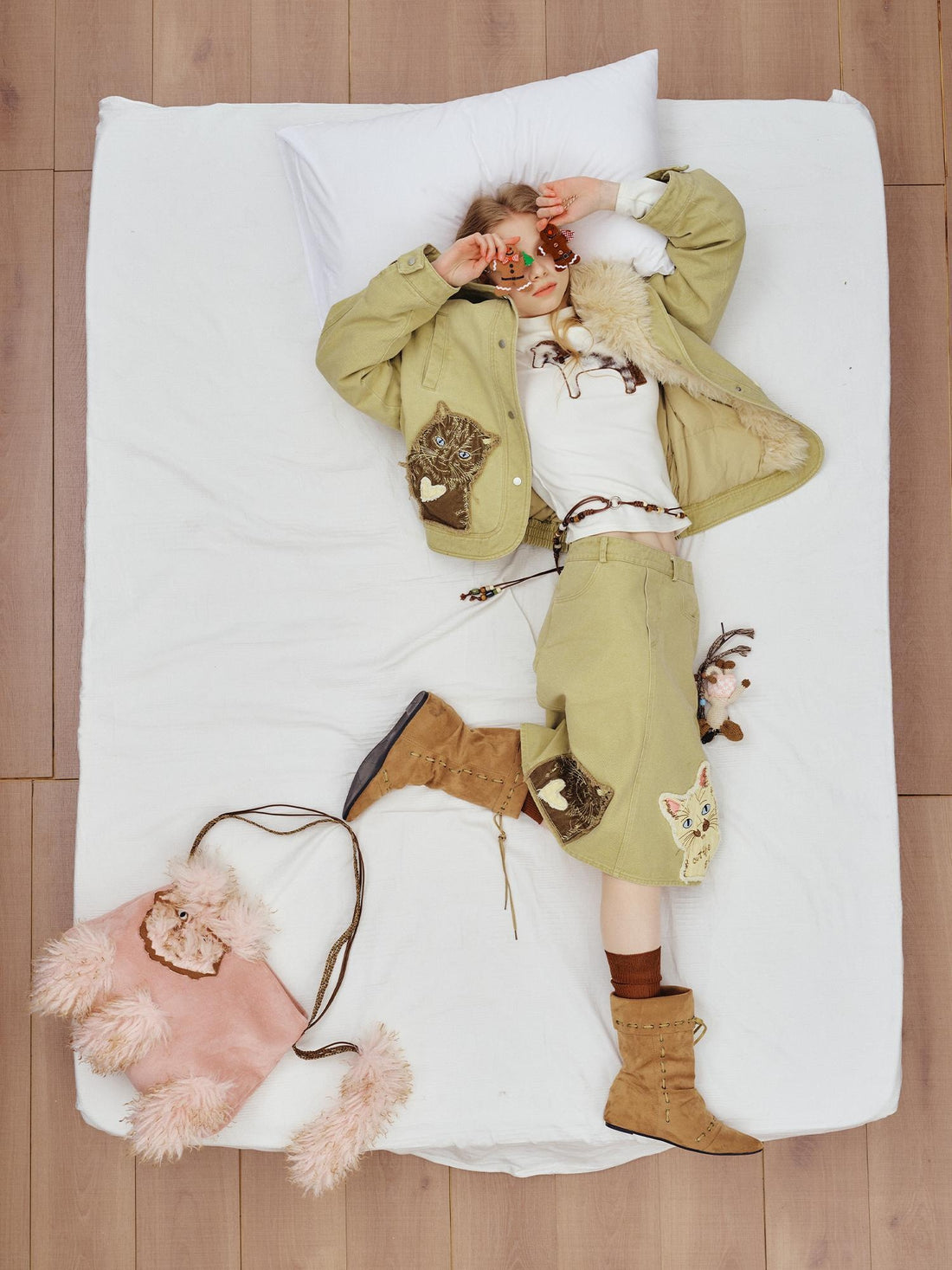 OuttheBlue 90 Percent White Duck Down Eco Casual Turn Down Collar Women Khaki Down Jacket