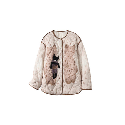 OuttheBlue_90%_White_Duck_Down_Diamond_Quilted_High_Waist_Apricot_City_Women_Down_Jacket_MISSTT