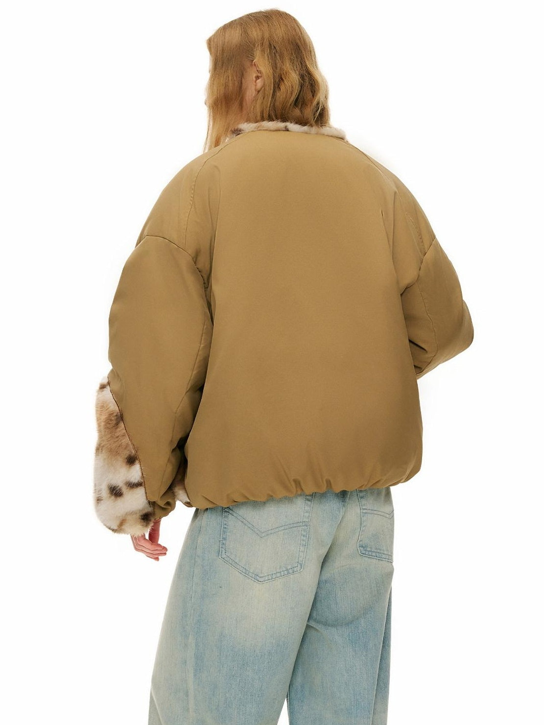 OuttheBlue 90% White Duck Down Thick Warm Casual No Hood Khaki Women Down Jackets
