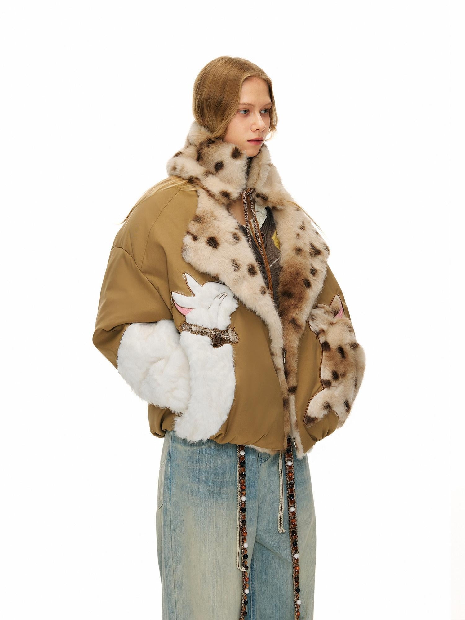 OuttheBlue 90% White Duck Down Thick Warm Casual No Hood Khaki Women Down Jackets