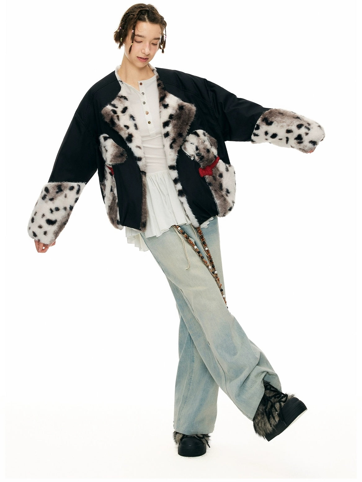 OuttheBlue 90% White Duck Down Warm Thick Casual Black Women Polyester Down Jacket