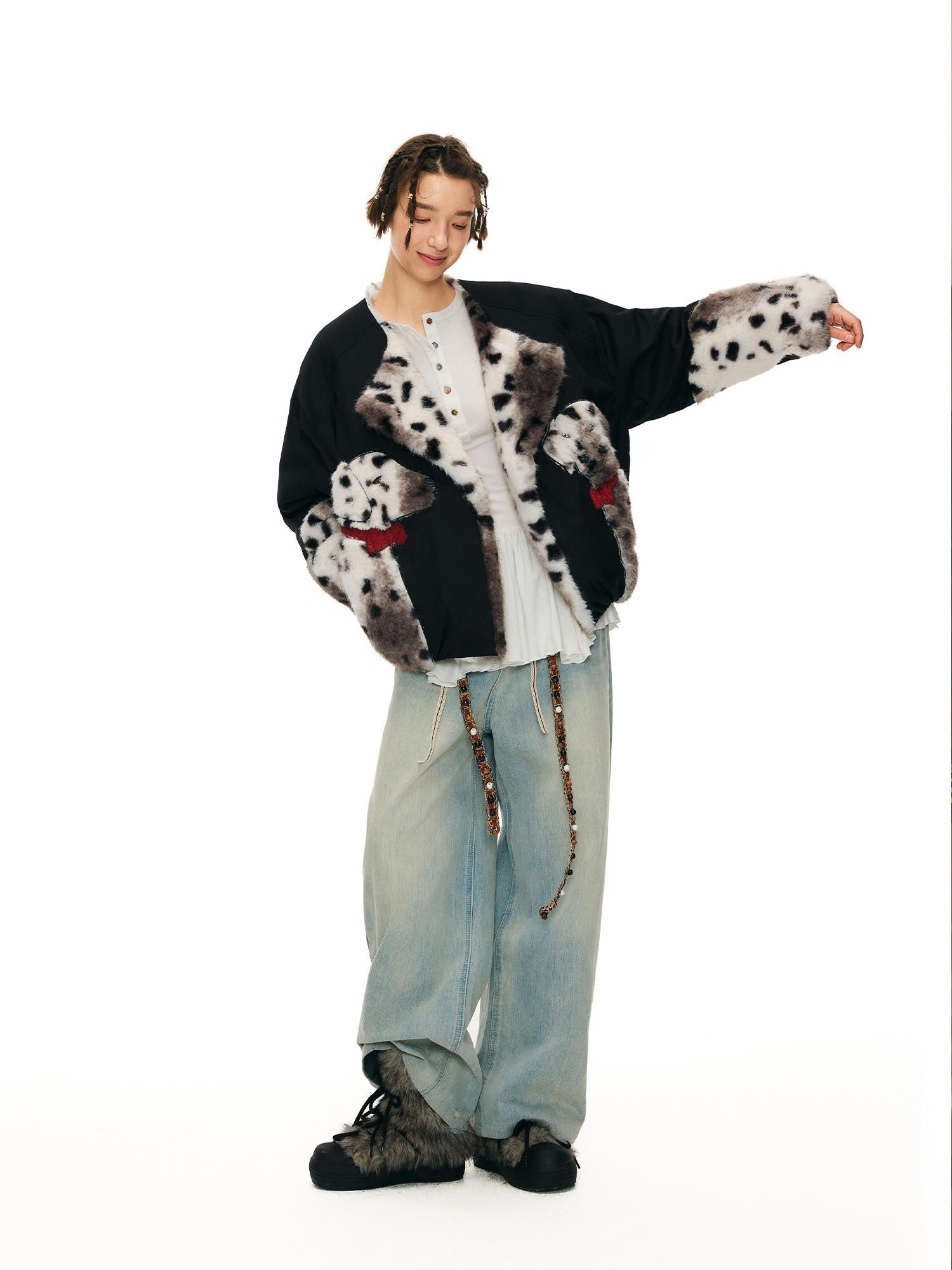 OuttheBlue 90% White Duck Down Warm Thick Casual Black Women Polyester Down Jacket