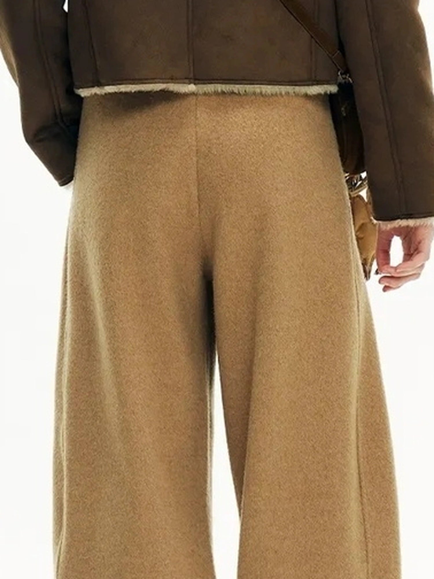 OuttheBlue Australian Lambswool Matte Sherpa Cropped Jacket