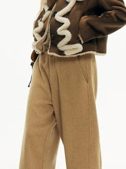 OuttheBlue Australian Lambswool Matte Sherpa Cropped Jacket