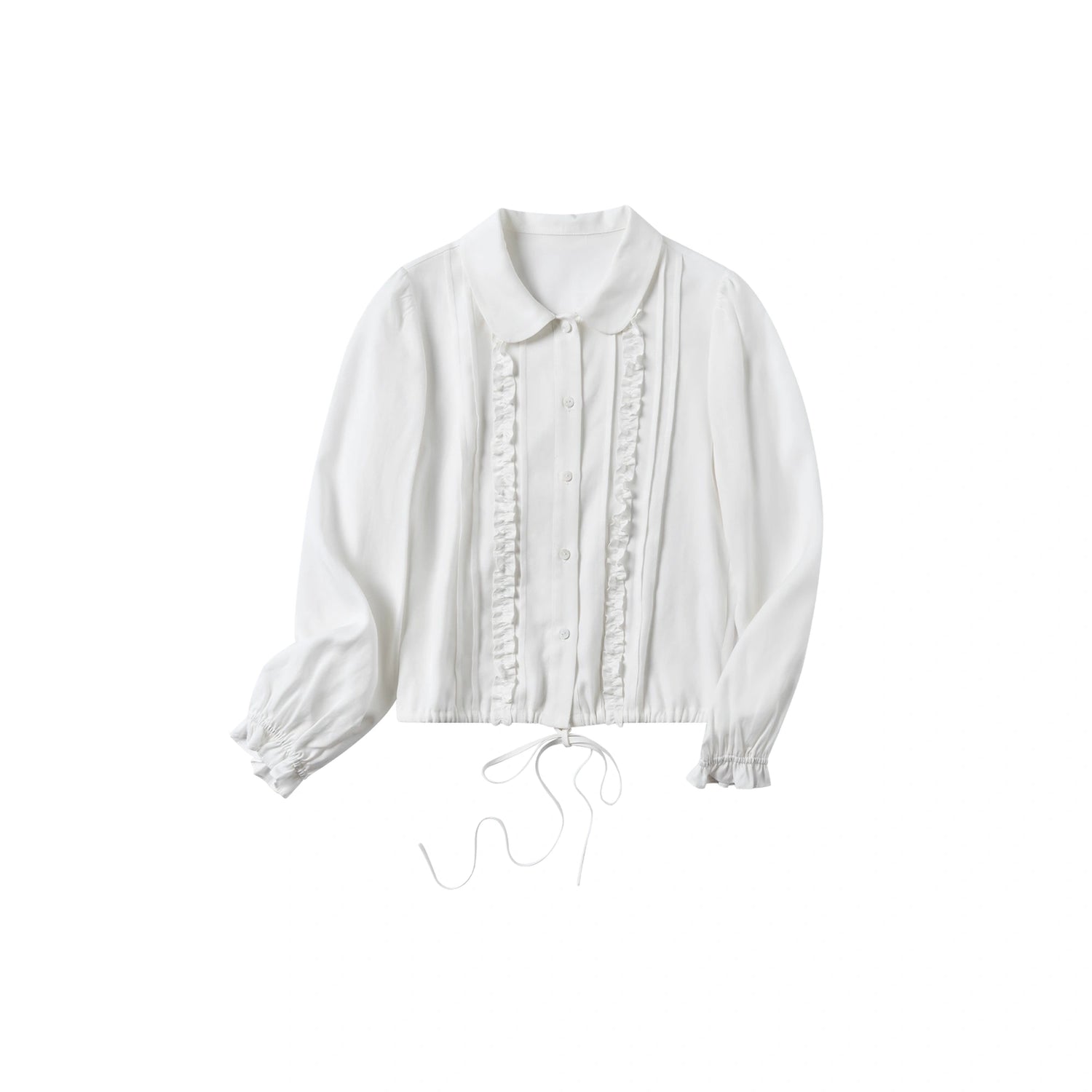 OuttheBlue_Autumn_Peter_Pan_Collar_Lace_Tie_Relaxed_Blouse_MISSTT