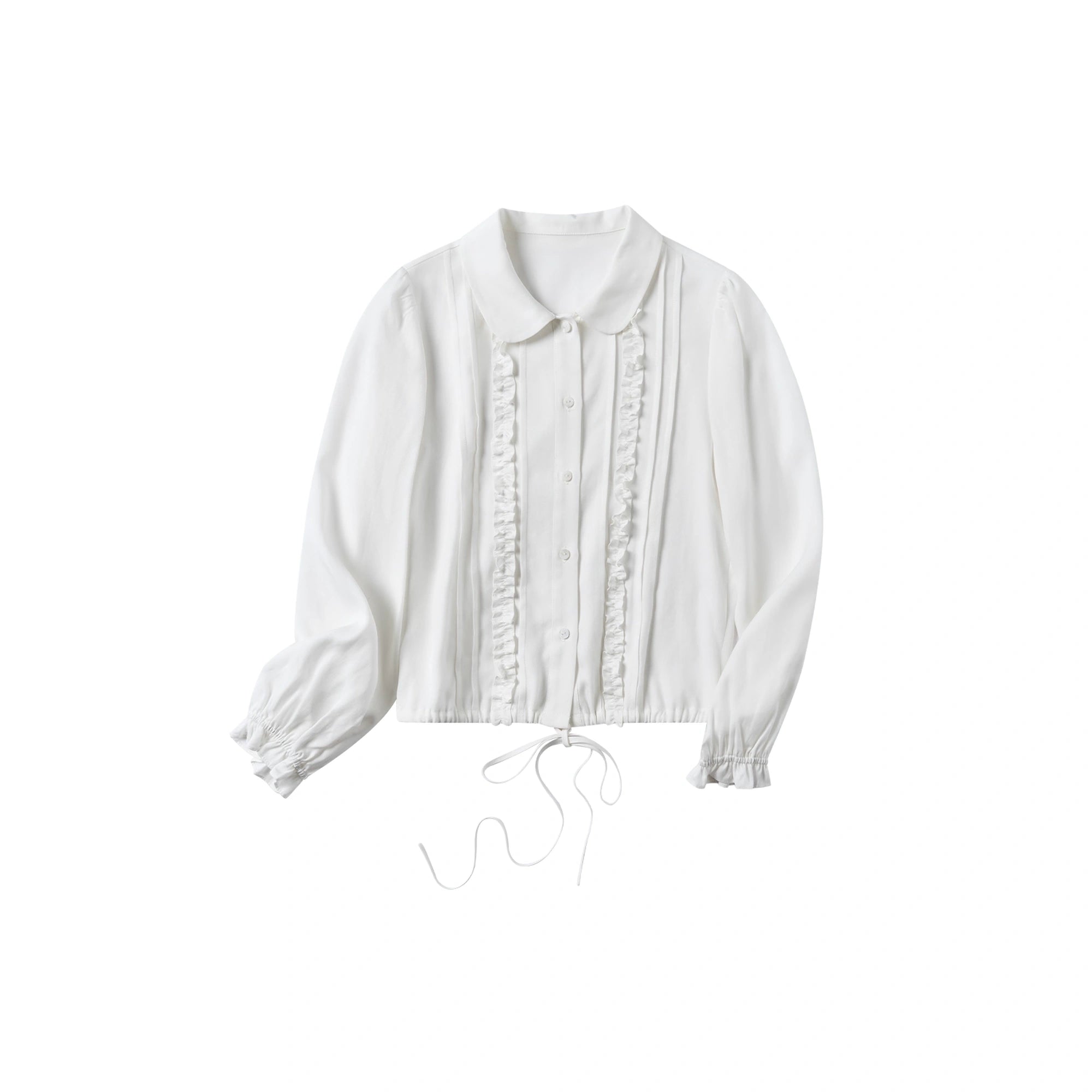 OuttheBlue_Autumn_Peter_Pan_Collar_Lace_Tie_Relaxed_Blouse_MISSTT