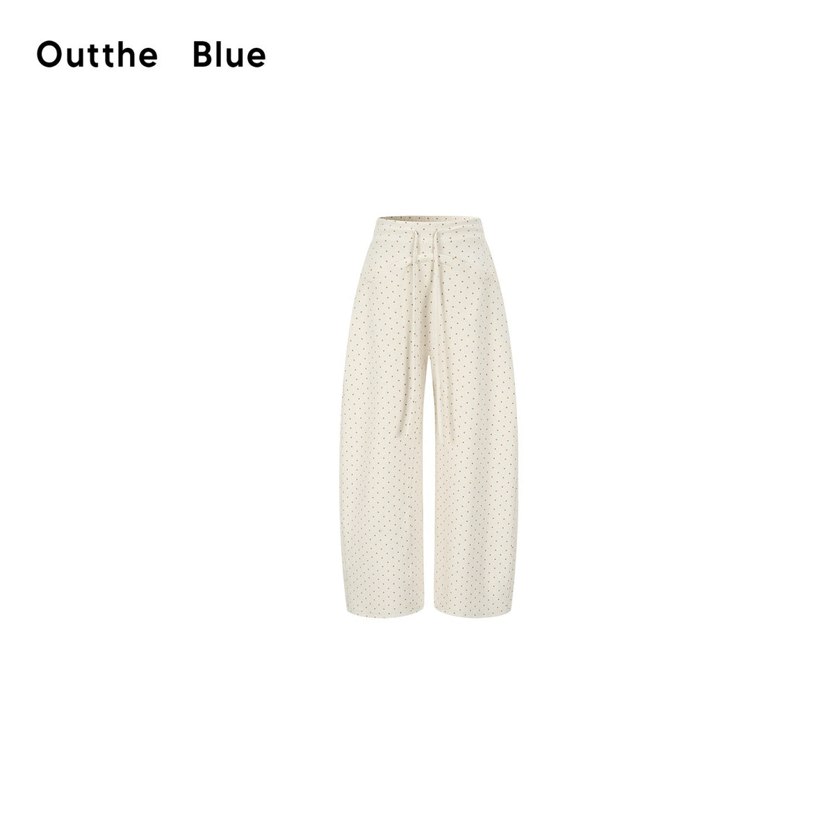 OuttheBlue_Beige_Polka_Dot_Ruffle_Trim_Slim_Fit_Women&