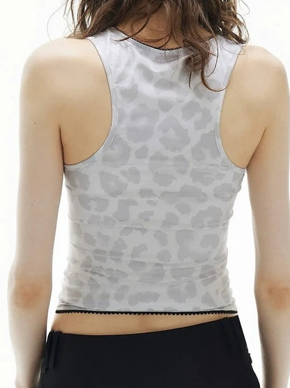 OuttheBlue Blue Leopard Lace Camisole